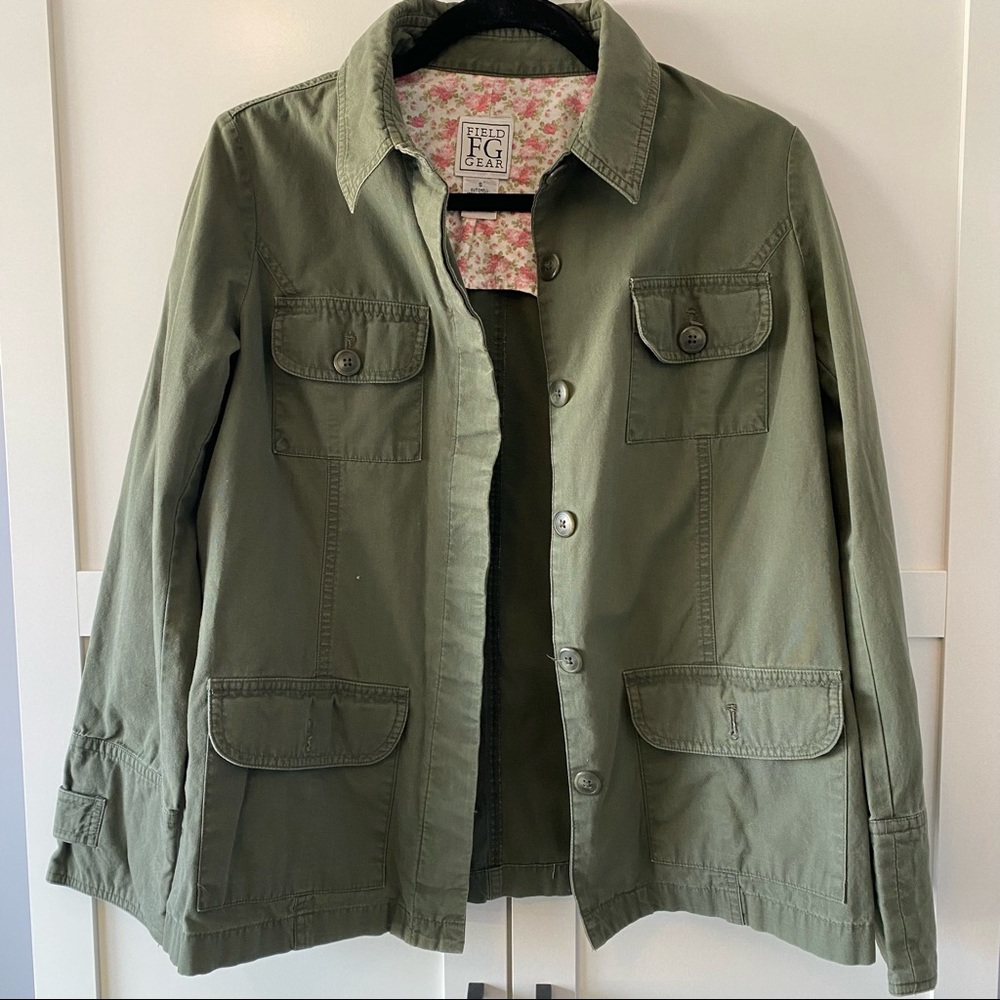 Field Gear Utility Jacket in Olive Green